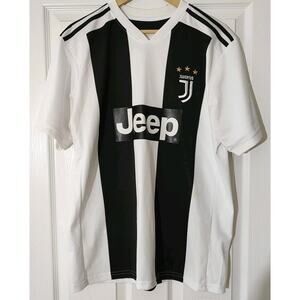 Men's Juventus Christiano Ronaldo Jeep Jersey White & Black - XL